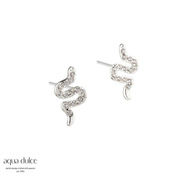 DARLING SNAKE EARSTUD | SILVER