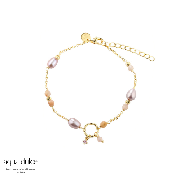 KOI ROSE PEARL BRACELET |  GOLDEN