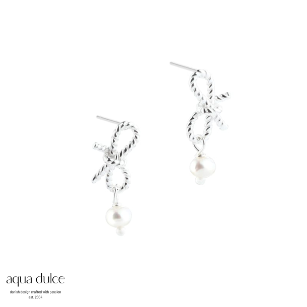 ROPE BOW PEARLS | SILVER