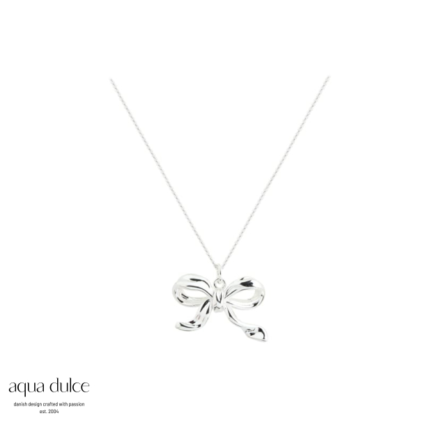CURVE BOW NECKLACE | SILVER
