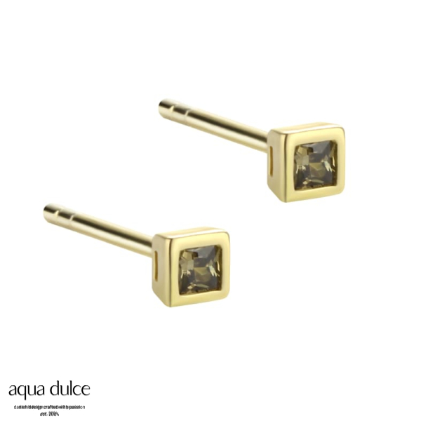 OLIVE SQUARE EARSTUD | GOLDEN