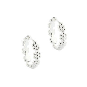 LOTS OF FLOWERS HOOP LARGE | SILVER