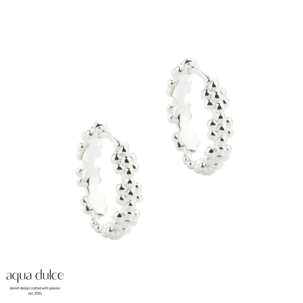 LOTS OF FLOWERS HOOP LARGE | SILVER