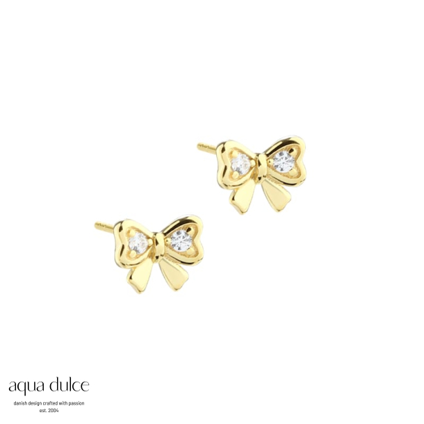 NICE BOW EARSTUD | GOLDEN