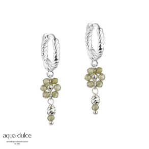 *DAISY OLIVE HOOP 12 MM.  | SILVER