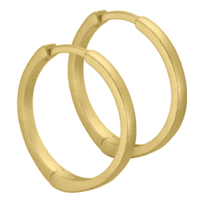 Maddie, 20 mm. creoler i sandblst forgyldt sterling slv med klikls