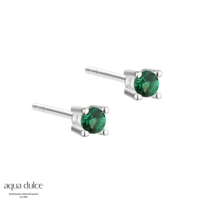 MINI KAYA GREEN EARSTUD | SILVER