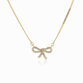 BOW TIE NECKLACE | GOLDEN