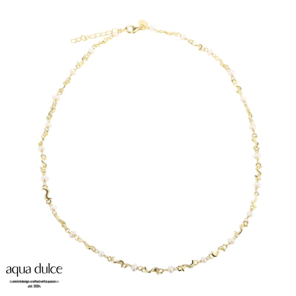 RHUMBA PEARL NECKLACE | GOLDEN