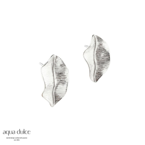 *CHERRY LEAF BIG EARSTUD | SILVER