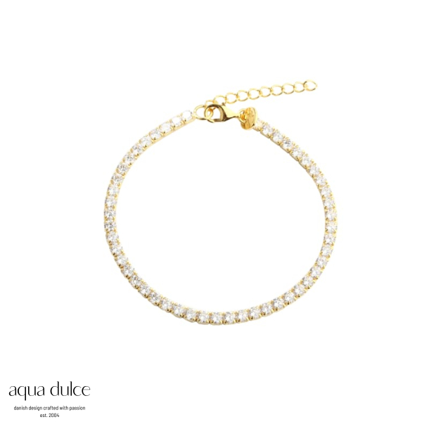 TENNIS BRACELET BIG  |  GOLDEN