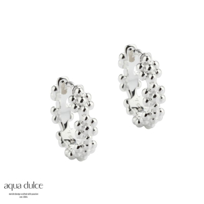 *LOTS OF FLOWERS HOOP SMALL | SILVER