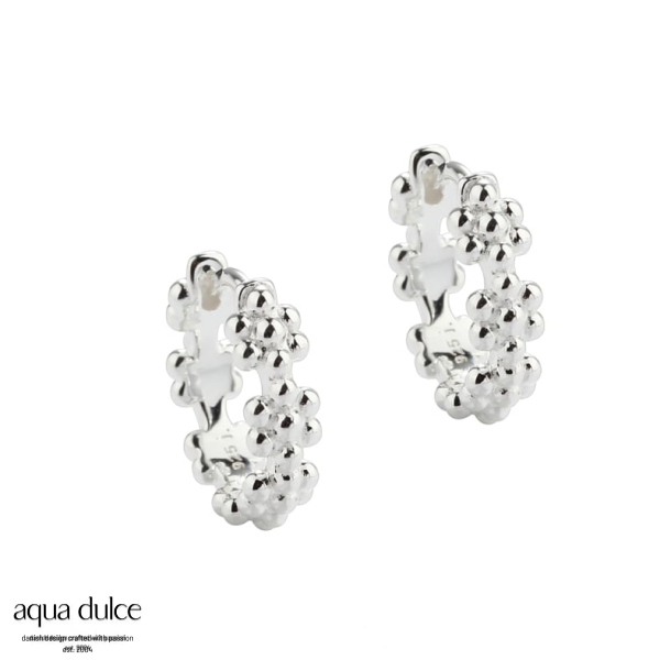 LOTS OF FLOWERS HOOP SMALL | SILVER