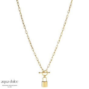 LOCK LOVE NECKLACE | GOLDEN