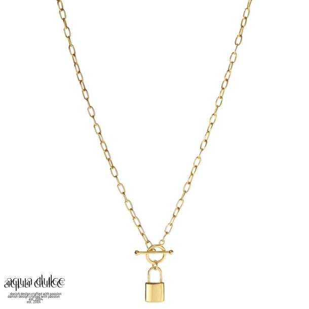 LOCK LOVE NECKLACE | GOLDEN