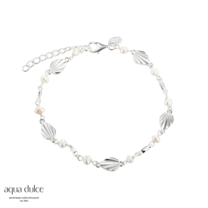 *FAN PEARL BRACELET | SILVER