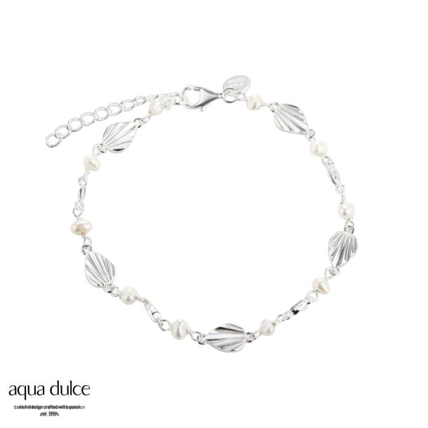 *FAN PEARL BRACELET | SILVER