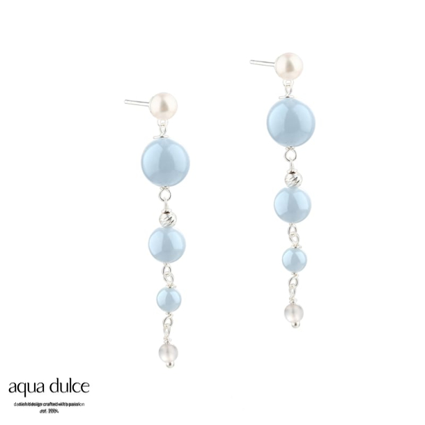 SKY BLUE GHITA EARSTUD | SILVER