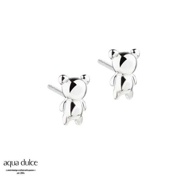 TINY TEDDY EARSTUD | SILVER