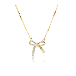 ELEGANT BOW NECKLACE | GOLDEN