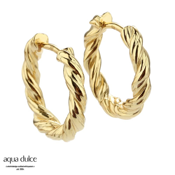 CURLY HOOP MEDIUM | GOLDEN