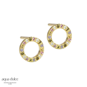 PASTEL CIRCLE EARSTUD | GOLDEN