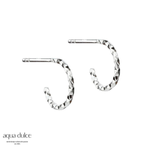DIAMOND CUT HOOP 10 MM. | SILVER
