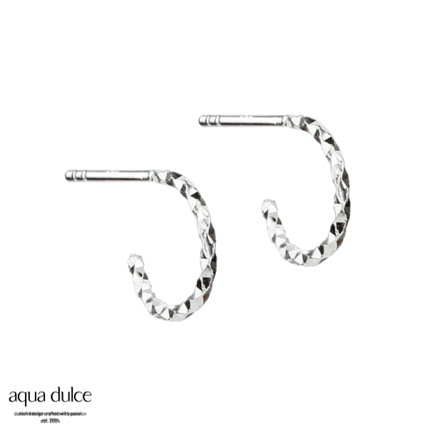 DIAMOND CUT HOOP 10 MM. | SILVER