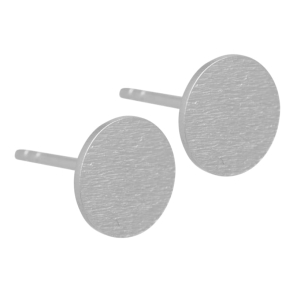 No. 8, restikker i sterling slv med 8 mm. brstede mnter.