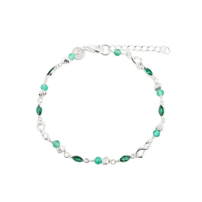GREEN GARDEN BRACELET | SILVER