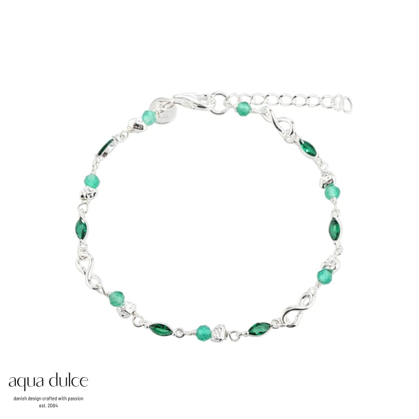 GREEN GARDEN BRACELET | SILVER