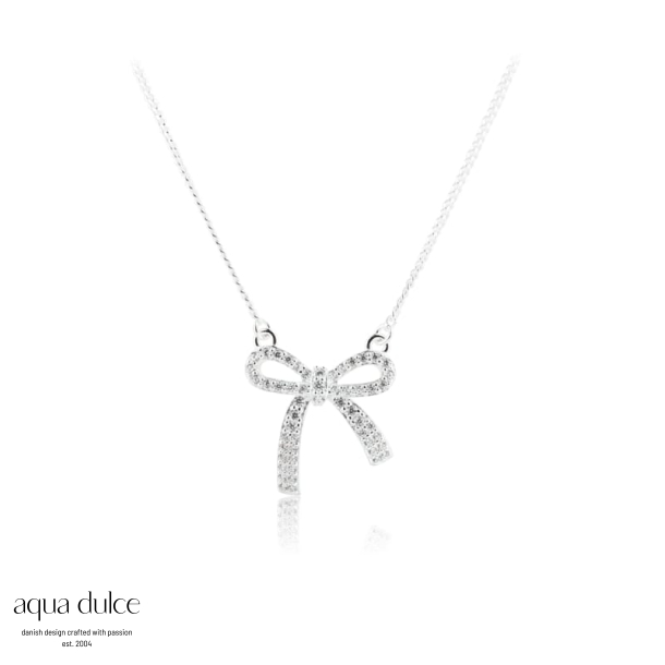 ELEGANT BOW NECKLACE | SILVER