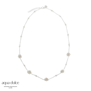 DAISY PEARL NECKLACE | SILVER