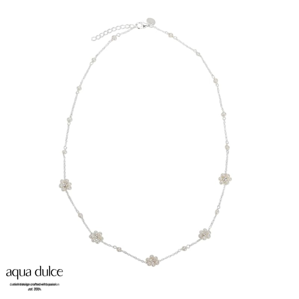 DAISY PEARL NECKLACE | SILVER