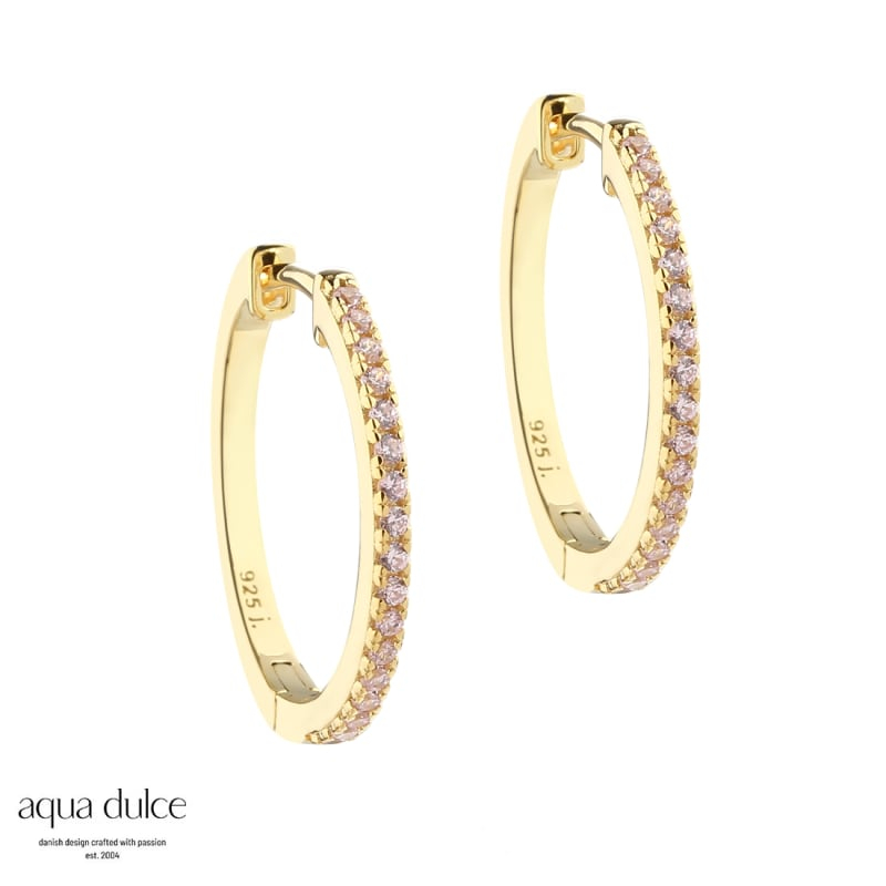 ROSE RAYA LARGE HOOP | GOLDEN - ØRERINGE - Aqua Dulce Jewellery
