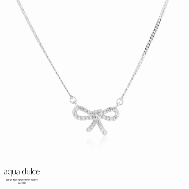 BOW TIE NECKLACE | SILVER