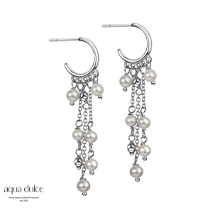 *WENDY PEARL HOOP | SILVER