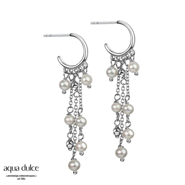 *WENDY PEARL HOOP | SILVER