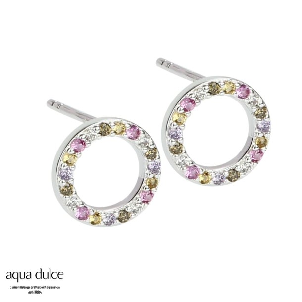 PASTEL CIRCLE EARSTUD | SILVER
