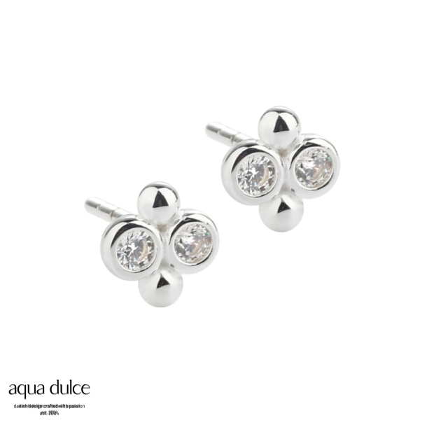 FOUR BOBBELS  EARSTUD | SILVER