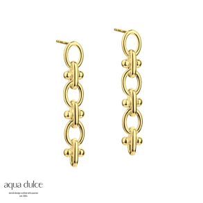 ELIPSE, restikker i forgyldt sterling slv med 3,5 cm. flot stykke oval kde.