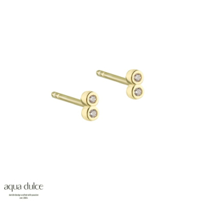 TINY CLEAR EARSTUD | GOLDEN