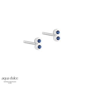 TINY BLUE, restikker i sterling slv med 2 sm bl zirkonia.