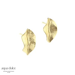 CHERRY LEAF BIG EARSTUD | GOLDEN