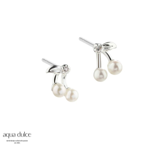 CHERRY PEARL EARSTUD | SILVER