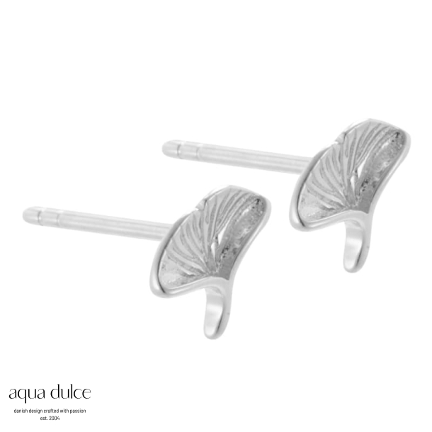 BILOBA EARSTUD | SILVER