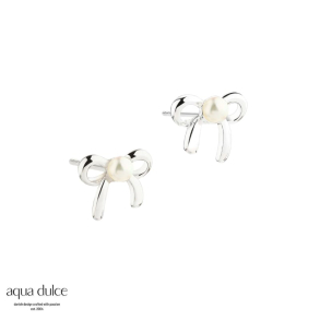 SIMPLE BOW PEARL | SILVER