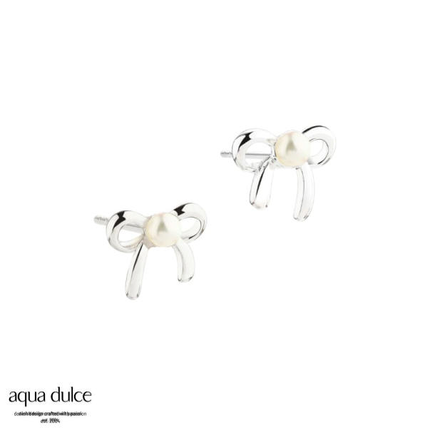 SIMPLE BOW PEARL | SILVER