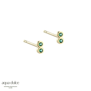TINY GREEN EARSTUD | GOLDEN