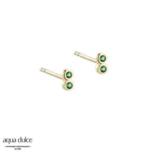 TINY GREEN EARSTUD | GOLDEN